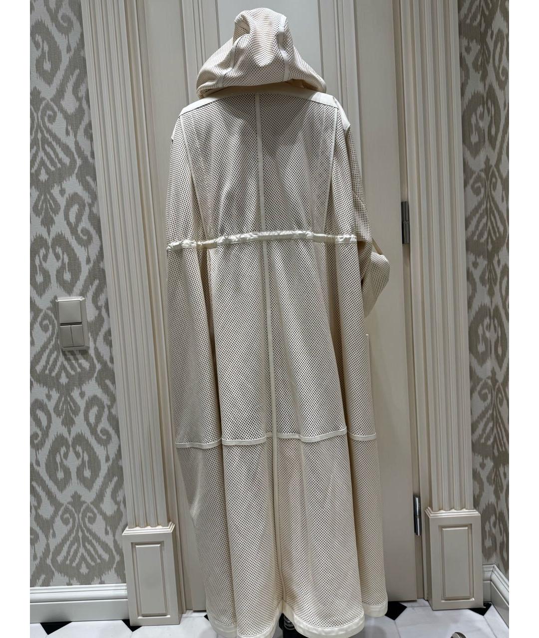 HERMES Бежевый кожаный тренч/плащ, фото 2