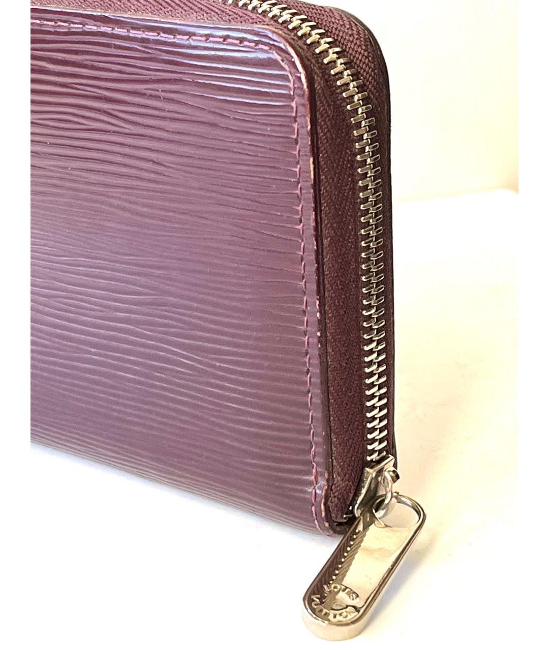 LOUIS VUITTON Фиолетовый кожаный кошелек, фото 5