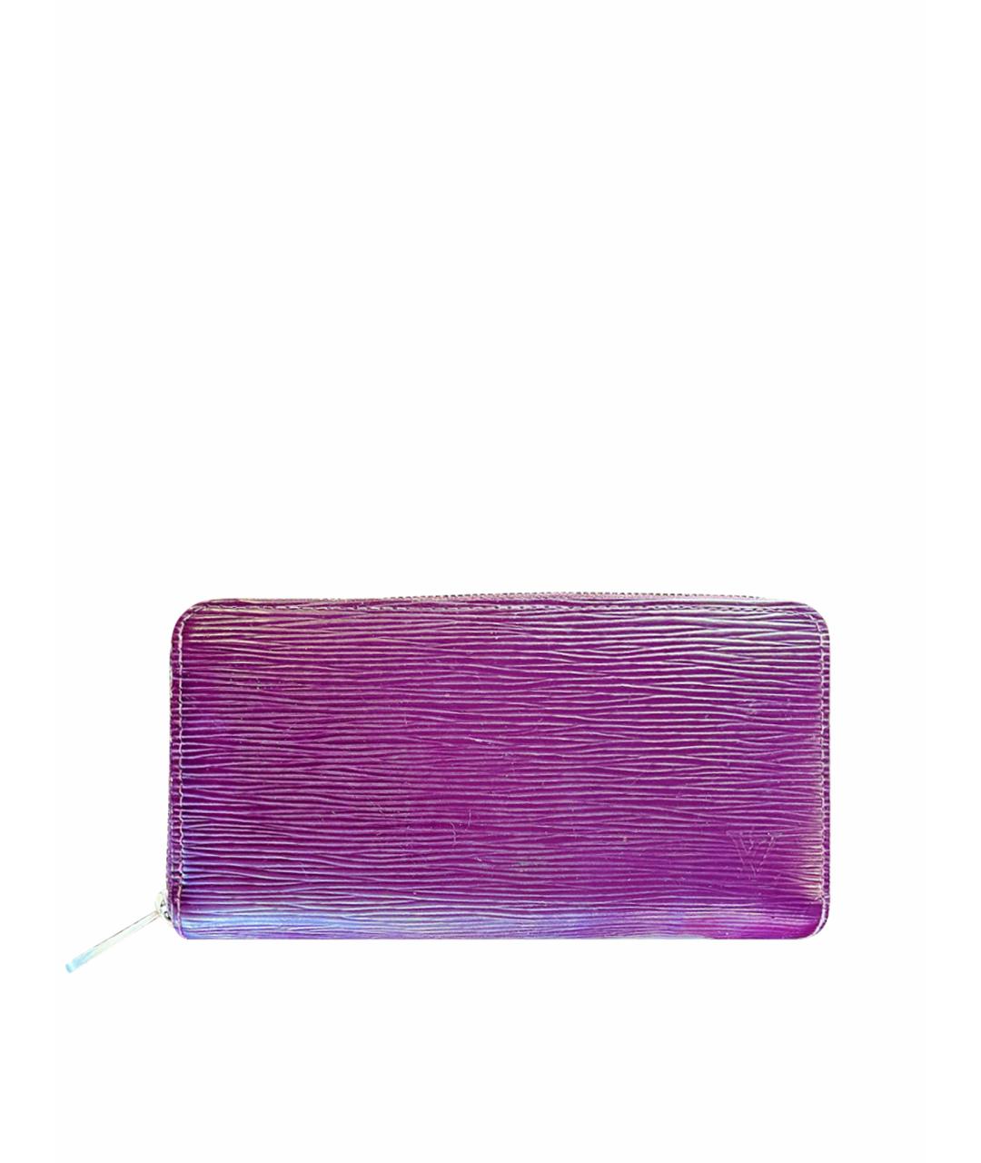 LOUIS VUITTON Фиолетовый кожаный кошелек, фото 1