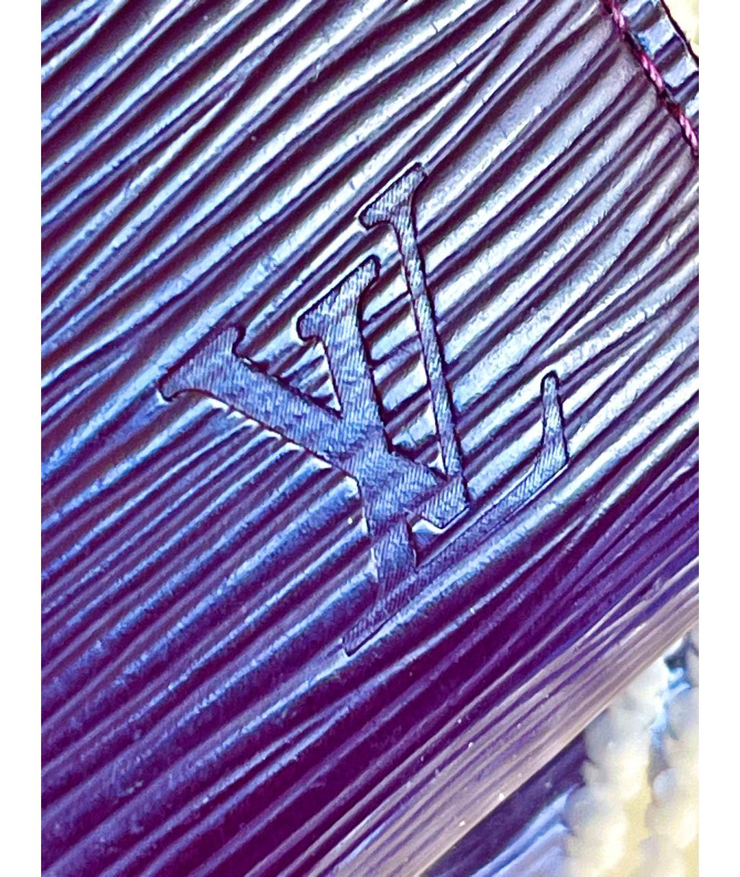 LOUIS VUITTON Фиолетовый кожаный кошелек, фото 6