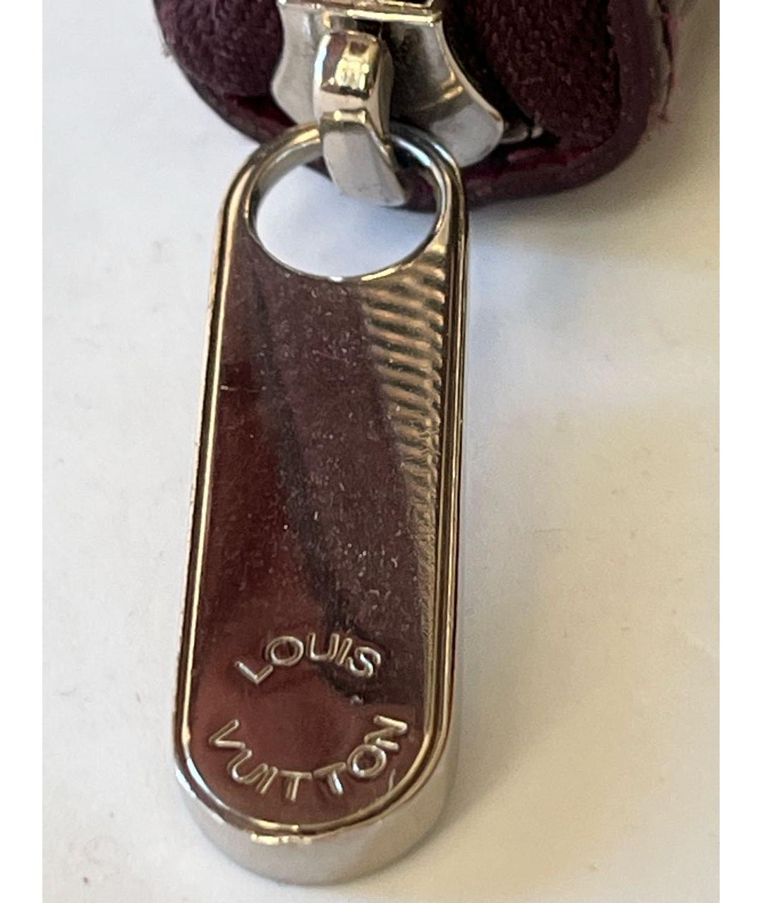 LOUIS VUITTON Фиолетовый кожаный кошелек, фото 8