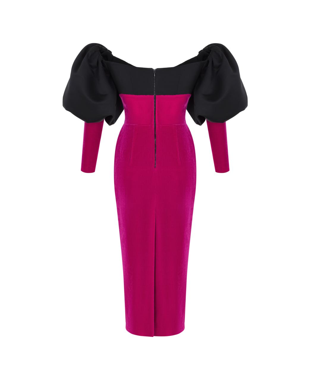 RASARIO Бордовое бархатное вечернее платье, фото 2