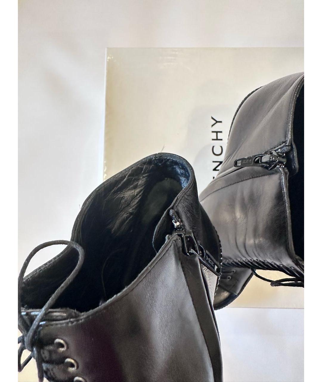 GIVENCHY Черные кожаные ботильоны, фото 6