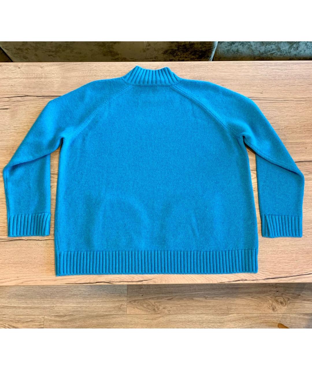 LORO PIANA Бирюзовый кашемировый джемпер / свитер, фото 2
