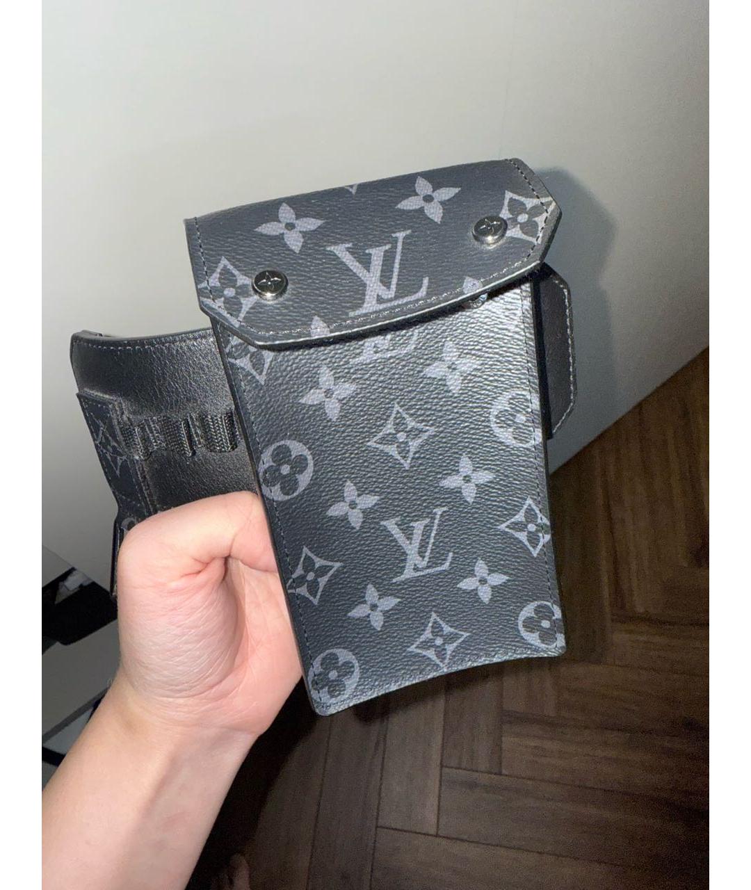LOUIS VUITTON Черная поясная сумка, фото 6