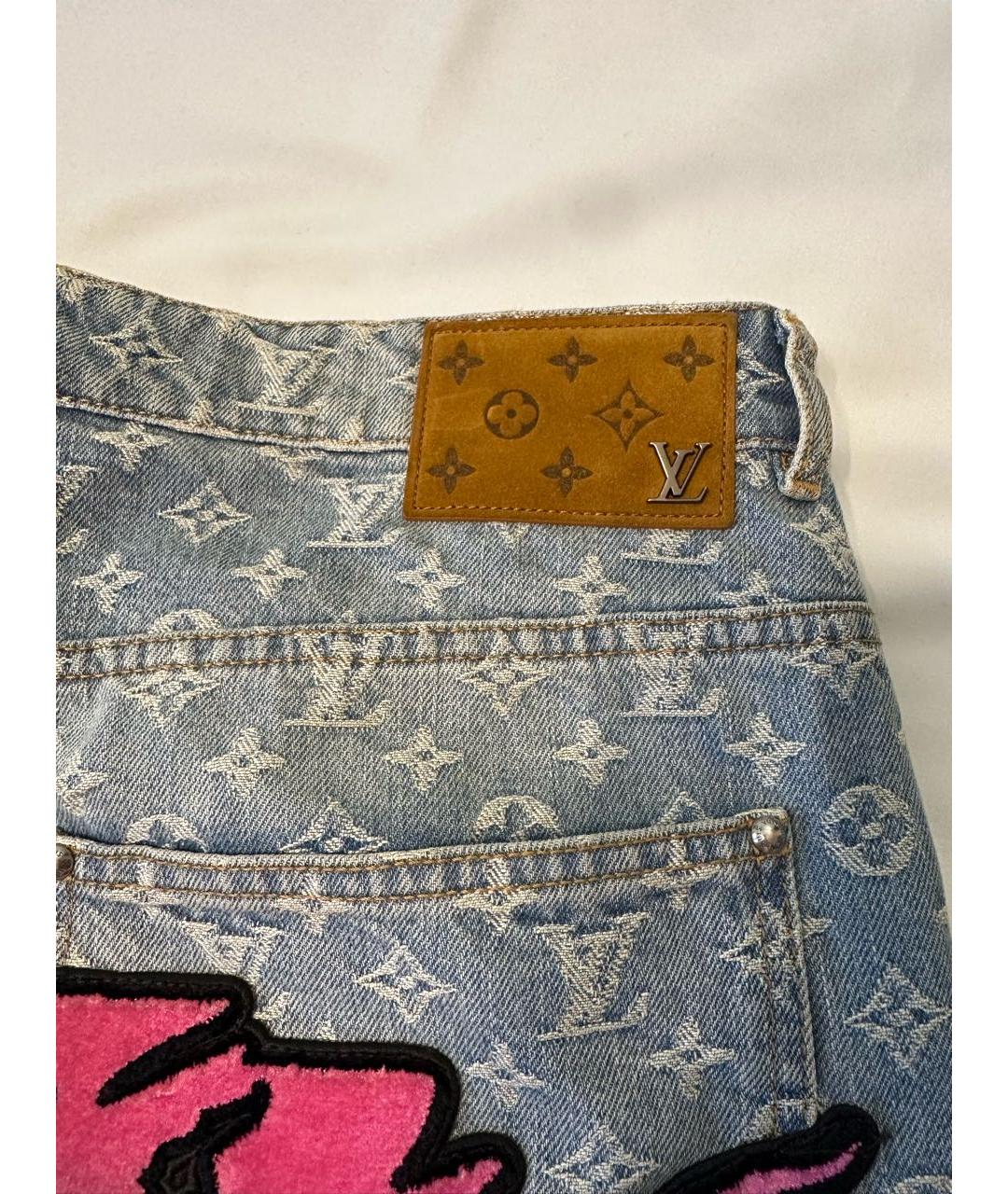 LOUIS VUITTON Голубые прямые джинсы, фото 4