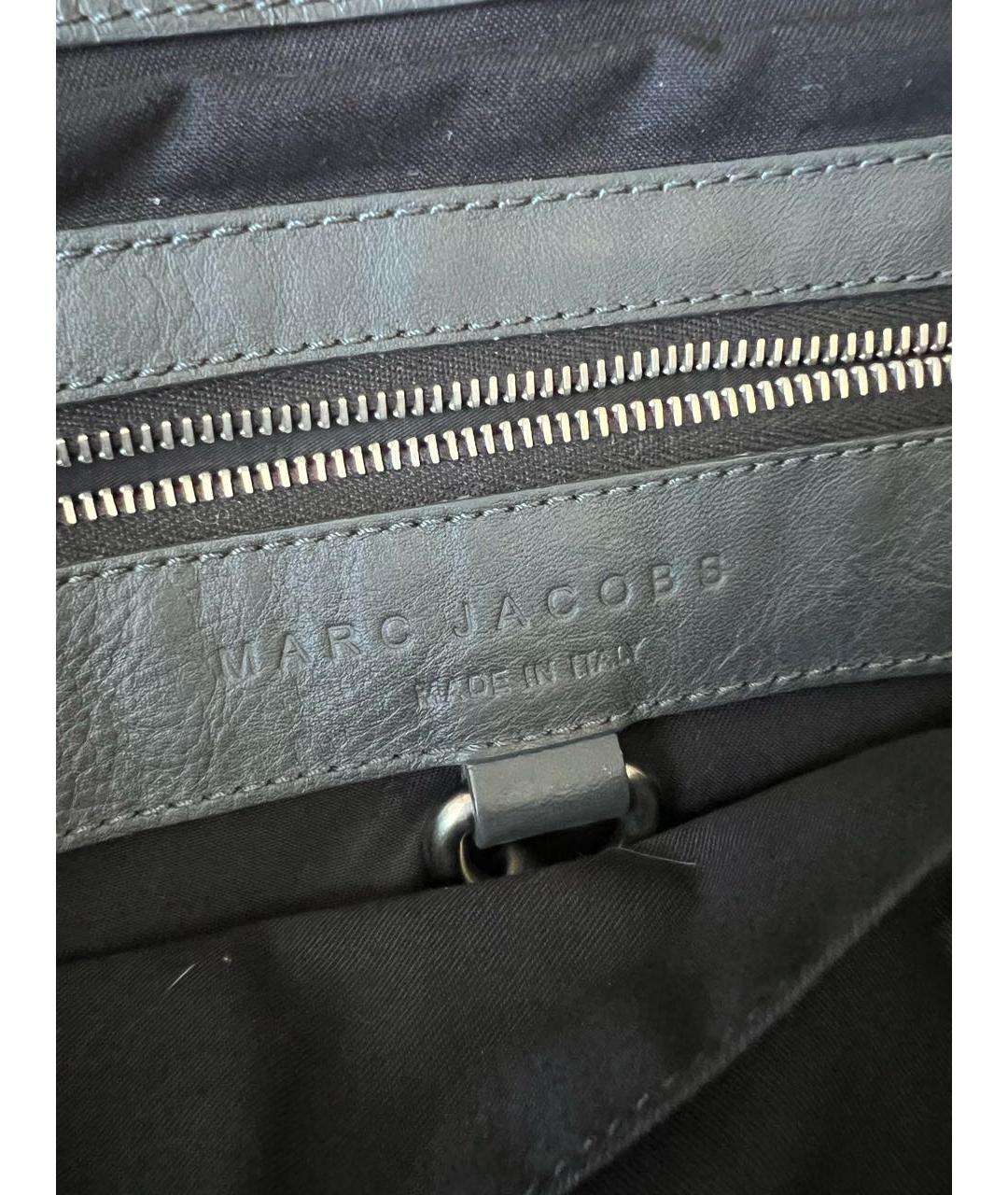 MARC JACOBS Антрацитовая кожаная сумка на плечо, фото 6