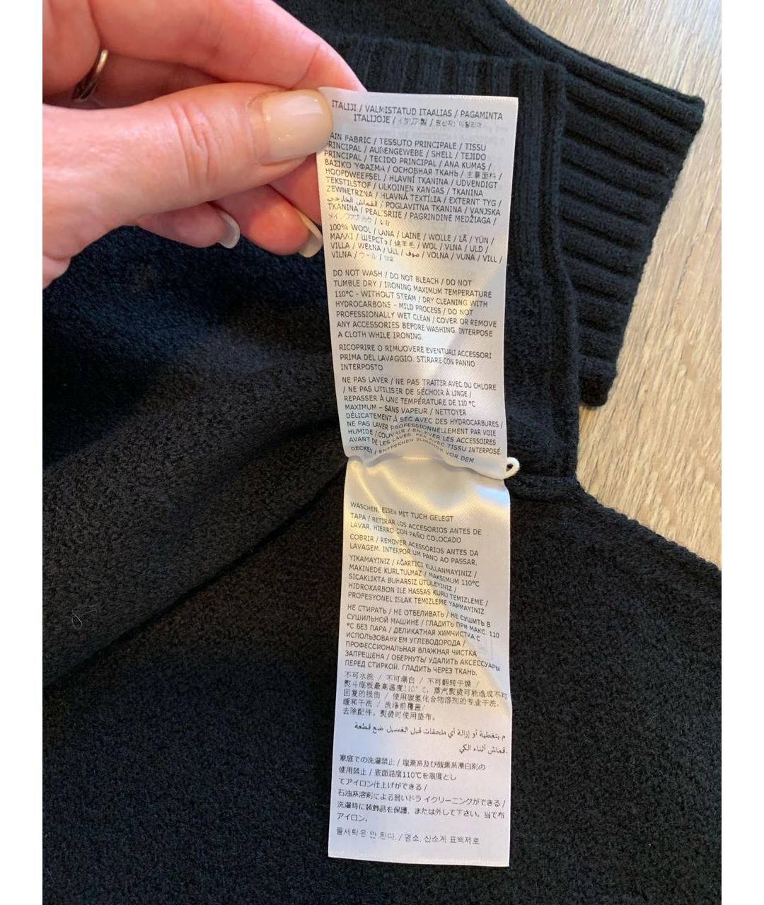 JIL SANDER Черный шерстяной джемпер / свитер, фото 5