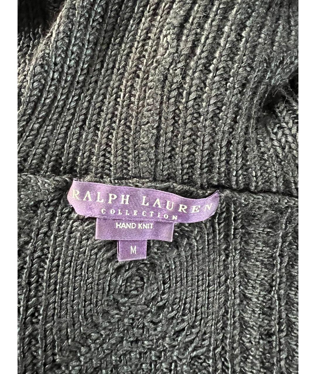 RALPH LAUREN Черный шелковый джемпер / свитер, фото 5