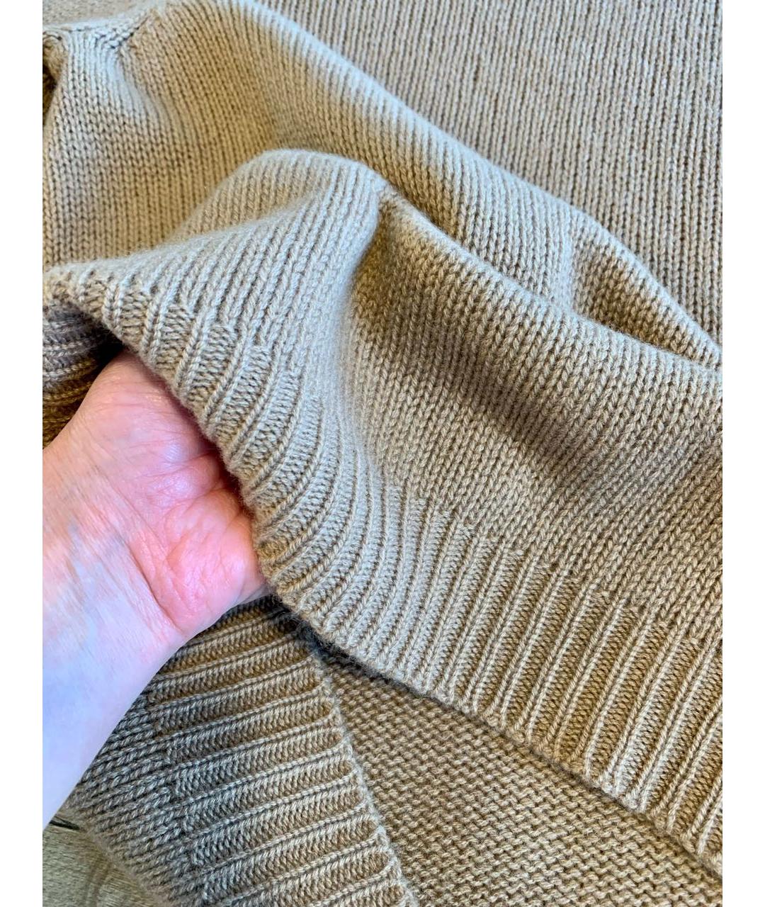VALENTINO Бежевый кашемировый джемпер / свитер, фото 5