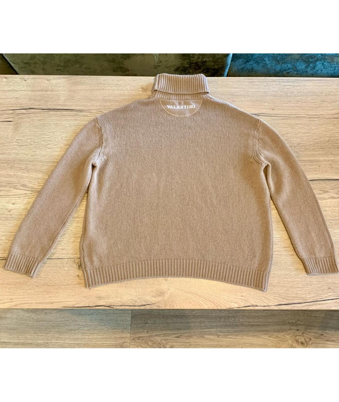 VALENTINO Бежевый кашемировый джемпер / свитер, фото 2