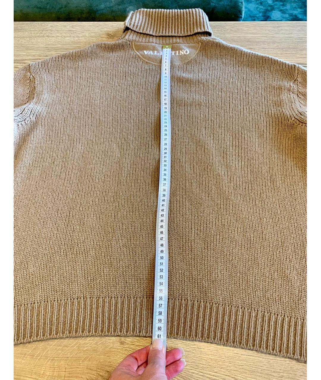 VALENTINO Бежевый кашемировый джемпер / свитер, фото 8