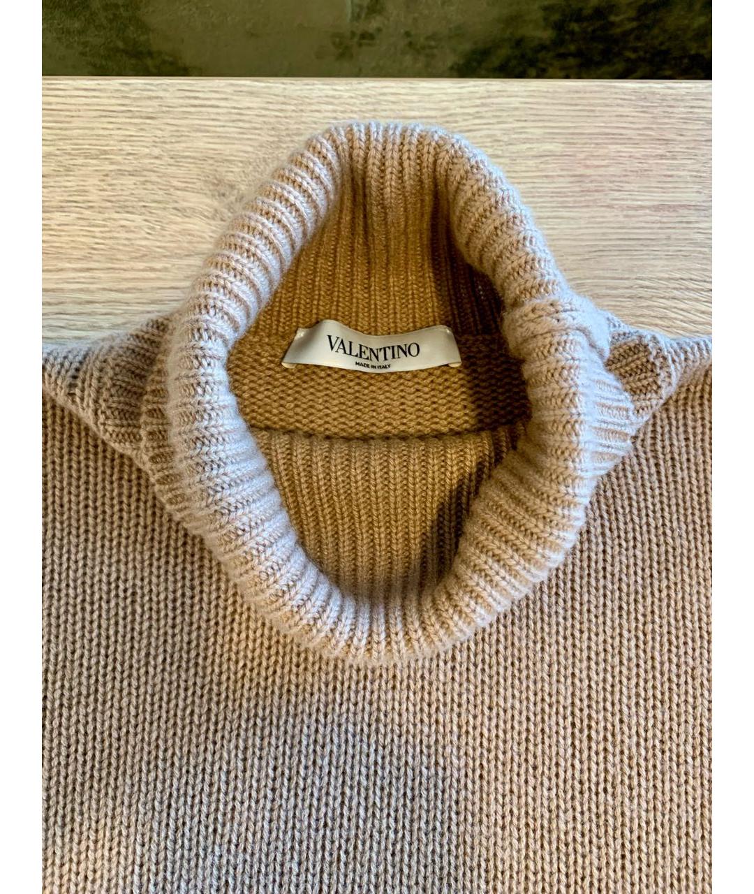 VALENTINO Бежевый кашемировый джемпер / свитер, фото 7