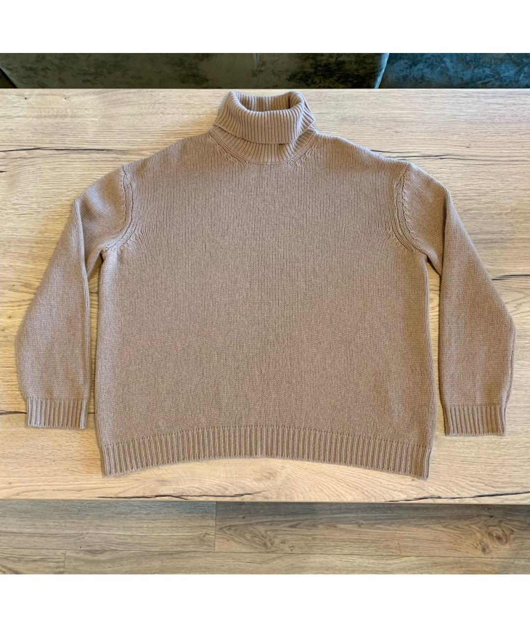 VALENTINO Бежевый кашемировый джемпер / свитер, фото 9