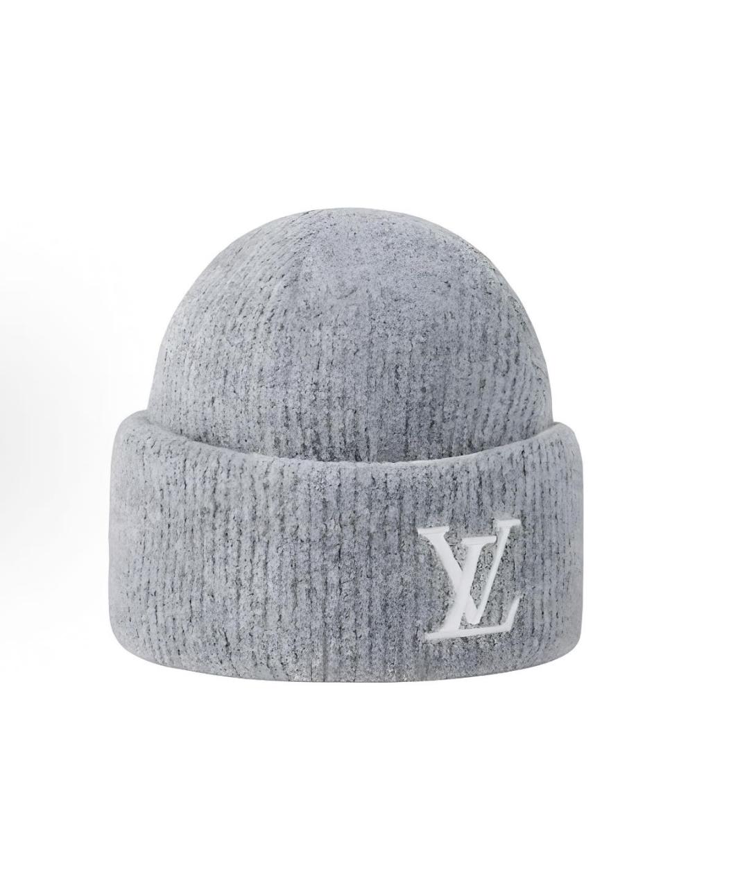 LOUIS VUITTON Серая шапка, фото 3
