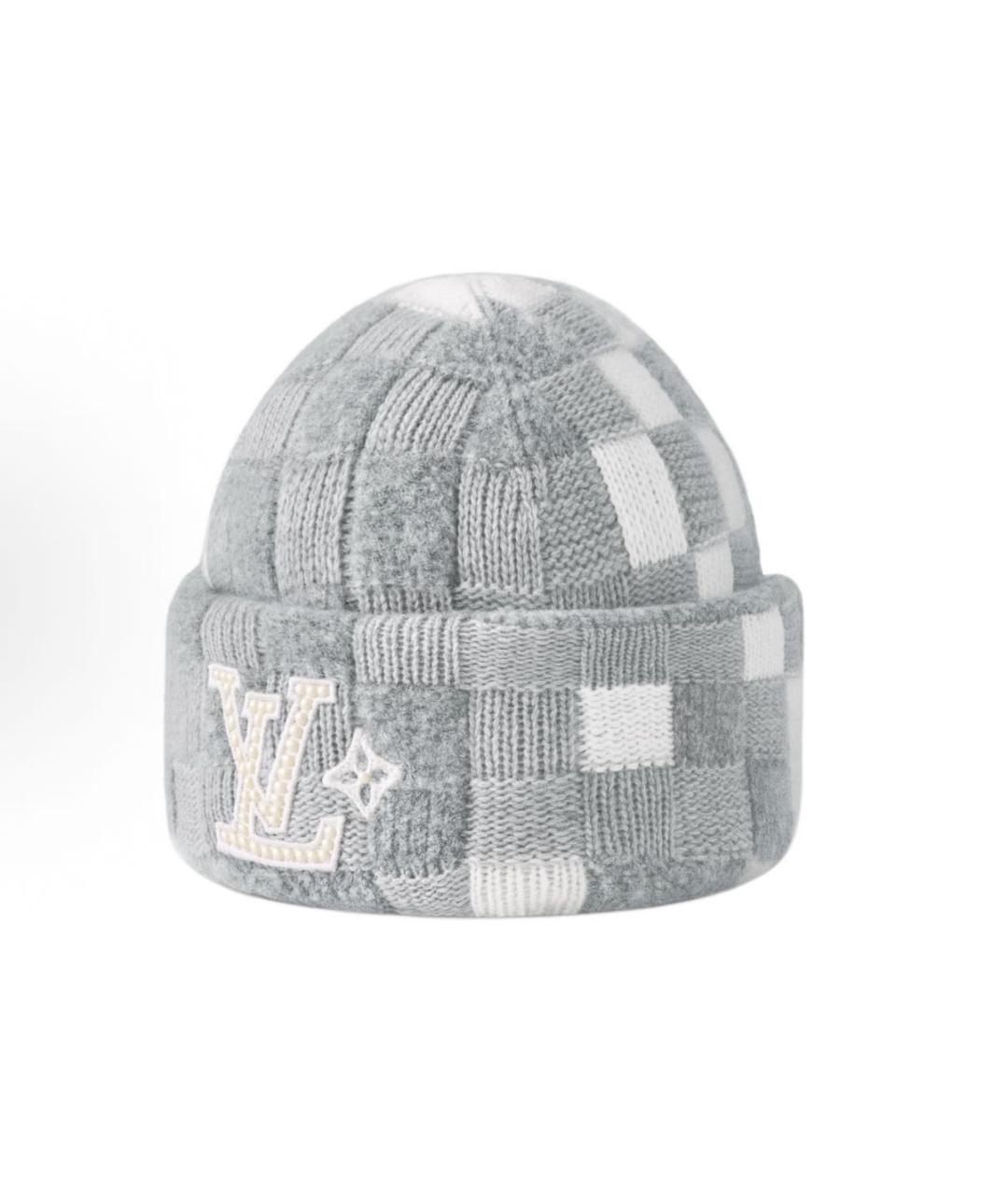 LOUIS VUITTON Серая шапка, фото 2