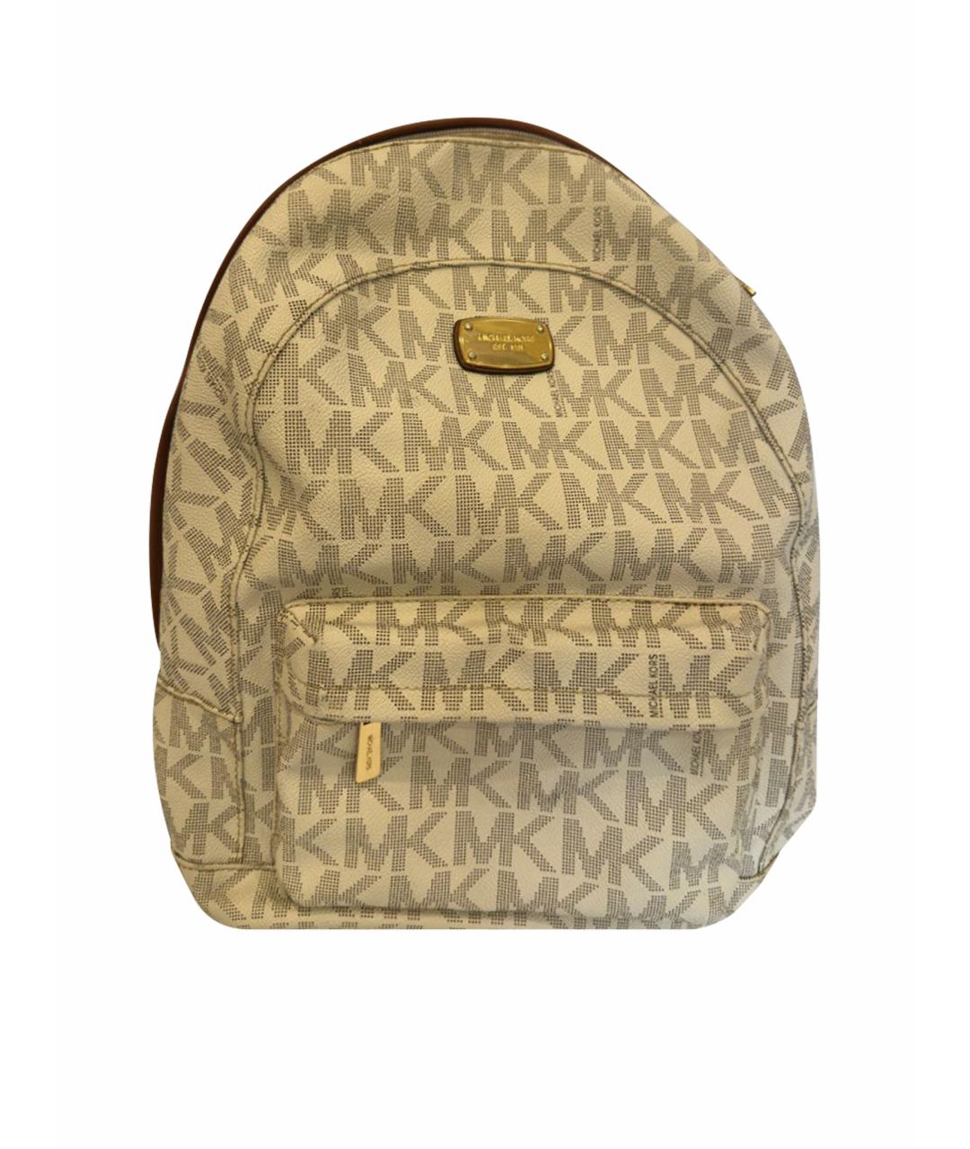 MICHAEL KORS Бежевый кожаный рюкзак, фото 1