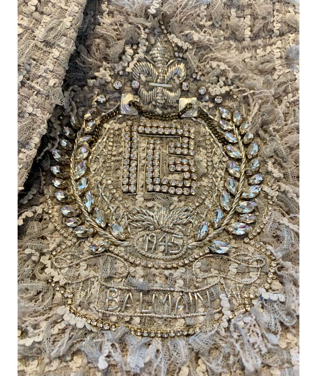 BALMAIN Серый полиамидовый жакет/пиджак, фото 6