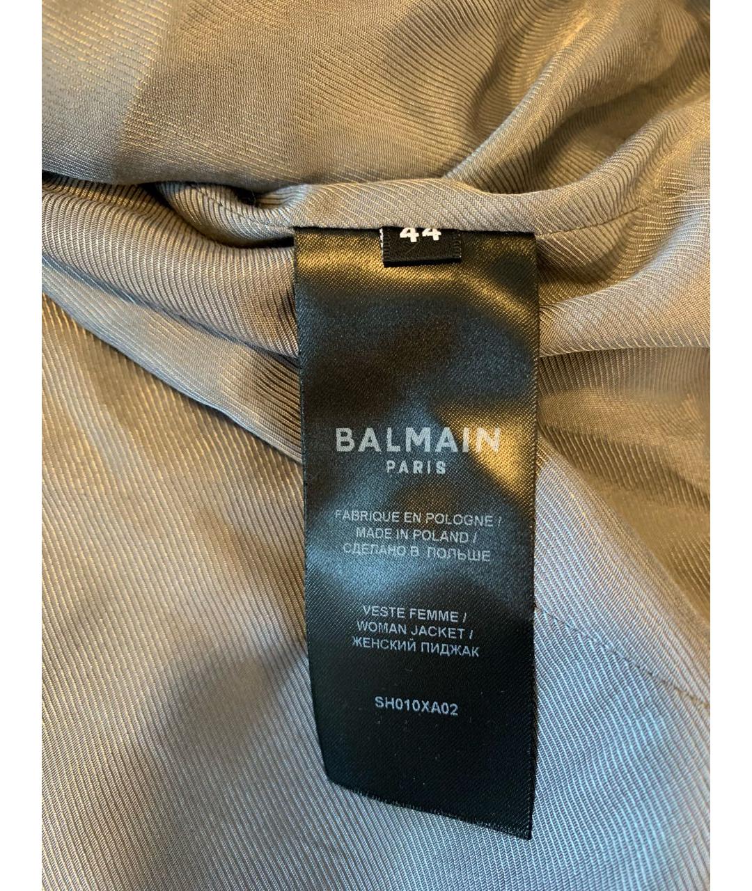 BALMAIN Серый полиамидовый жакет/пиджак, фото 4