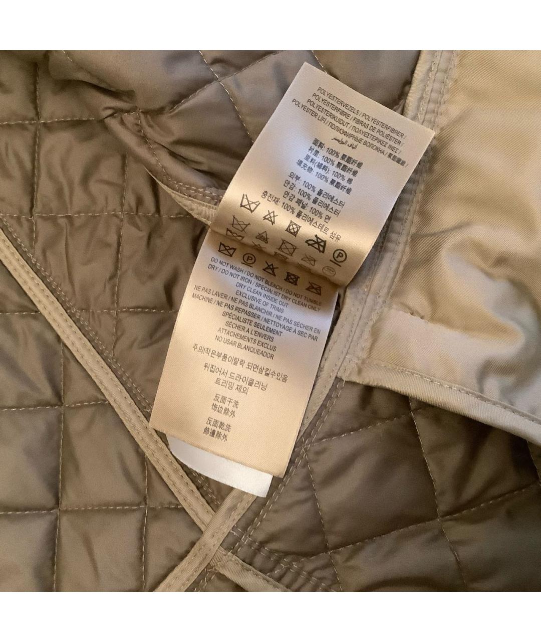 BURBERRY Хаки полиэстеровая куртка, фото 8
