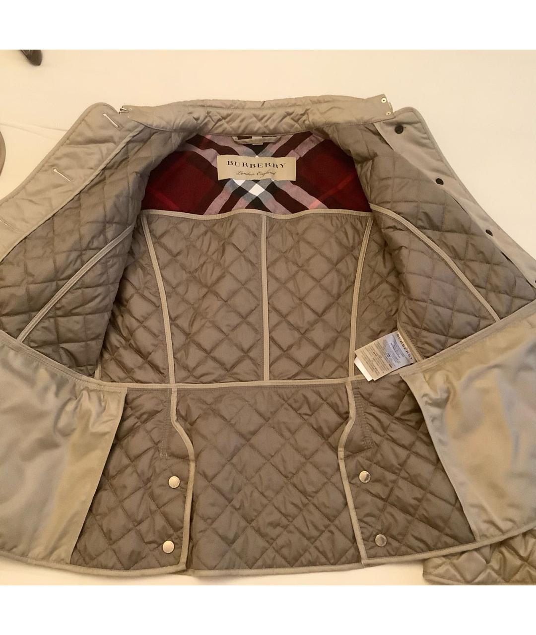 BURBERRY Хаки полиэстеровая куртка, фото 4