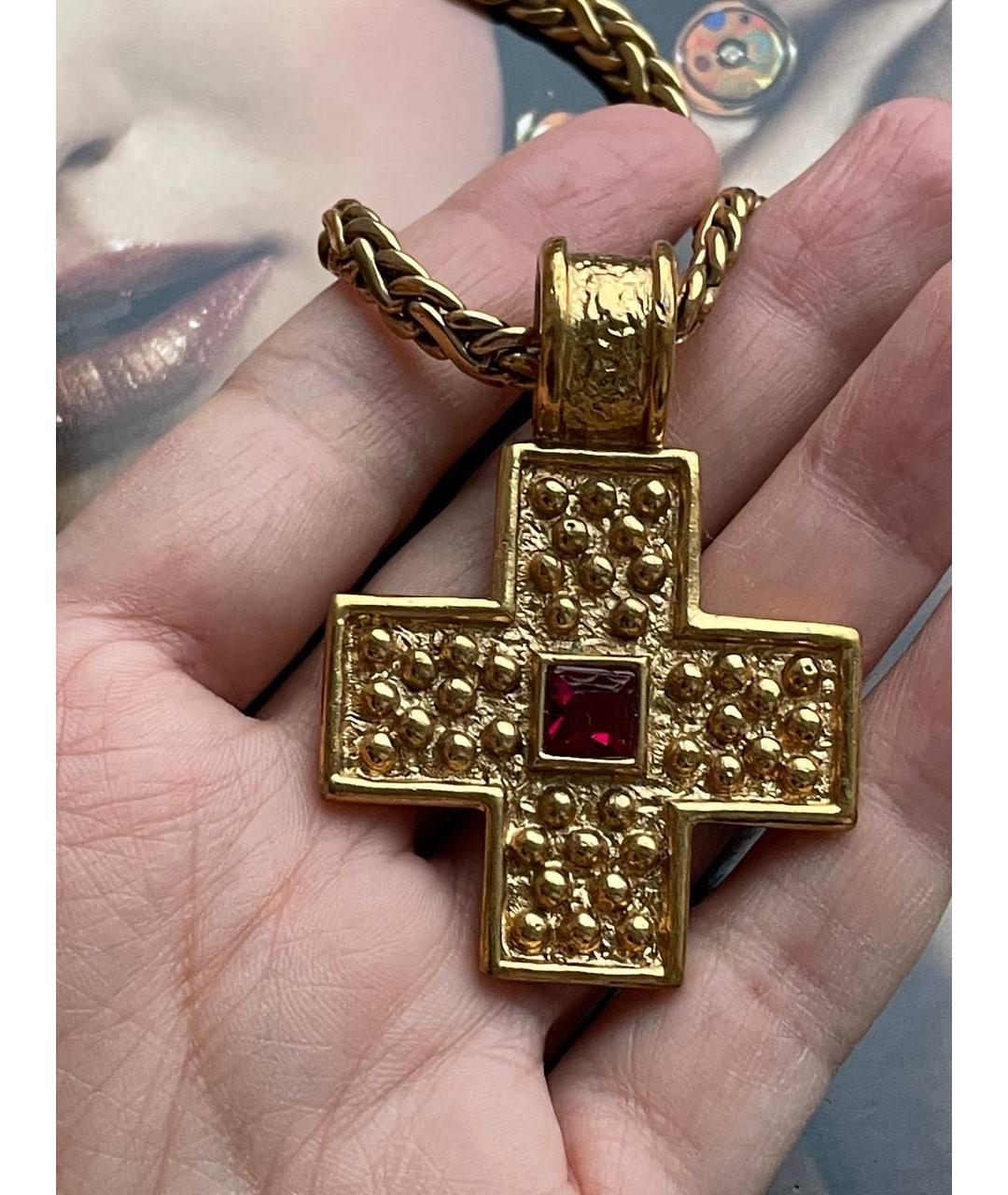 SAINT LAURENT Золотая подвеска, фото 2