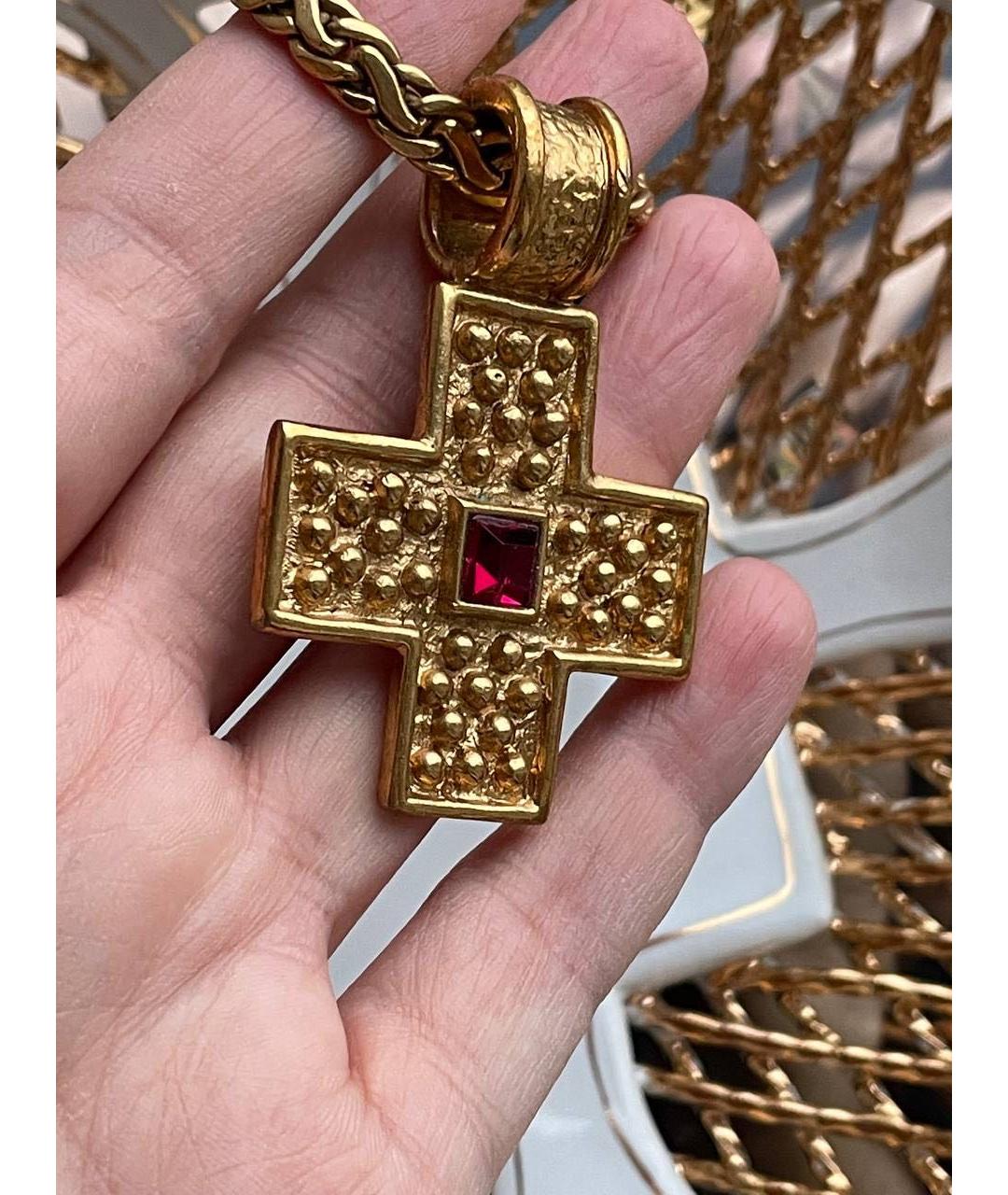 SAINT LAURENT Золотая подвеска, фото 4