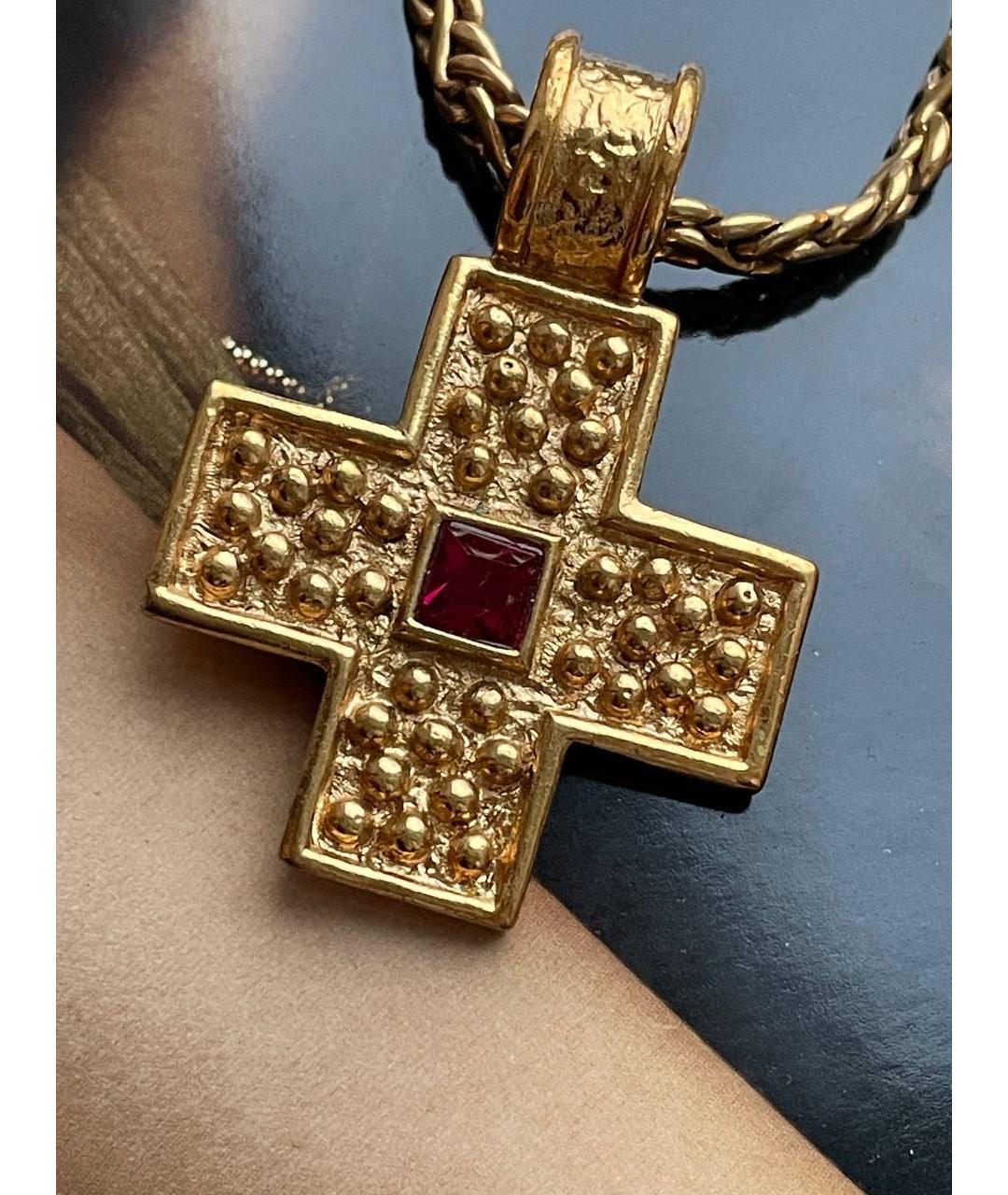 SAINT LAURENT Золотая подвеска, фото 6