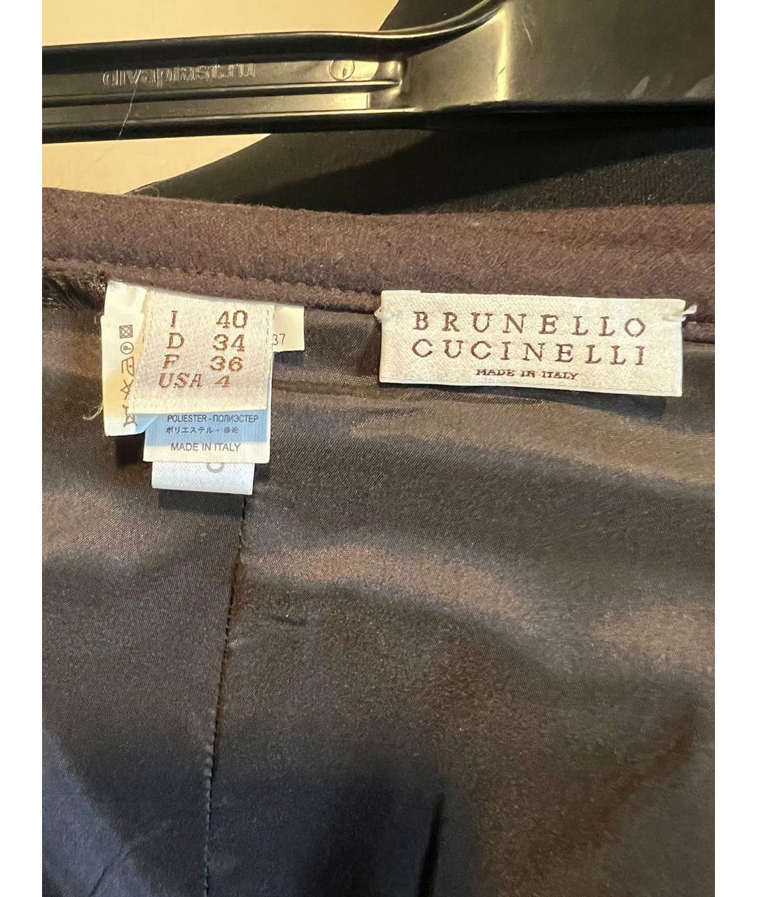 BRUNELLO CUCINELLI Мульти шерстяная юбка мини, фото 8