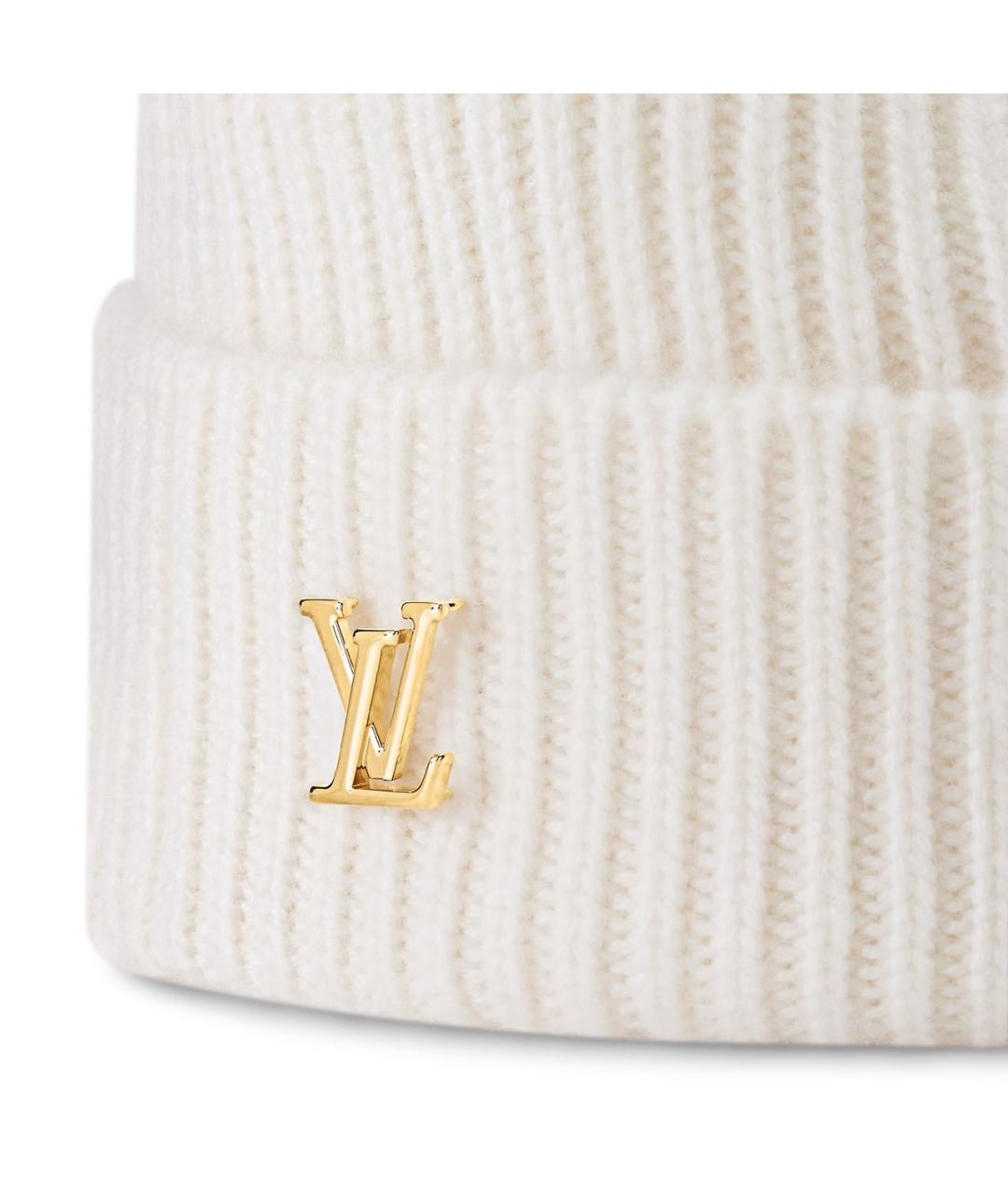 LOUIS VUITTON Белая кашемировая шапка, фото 3