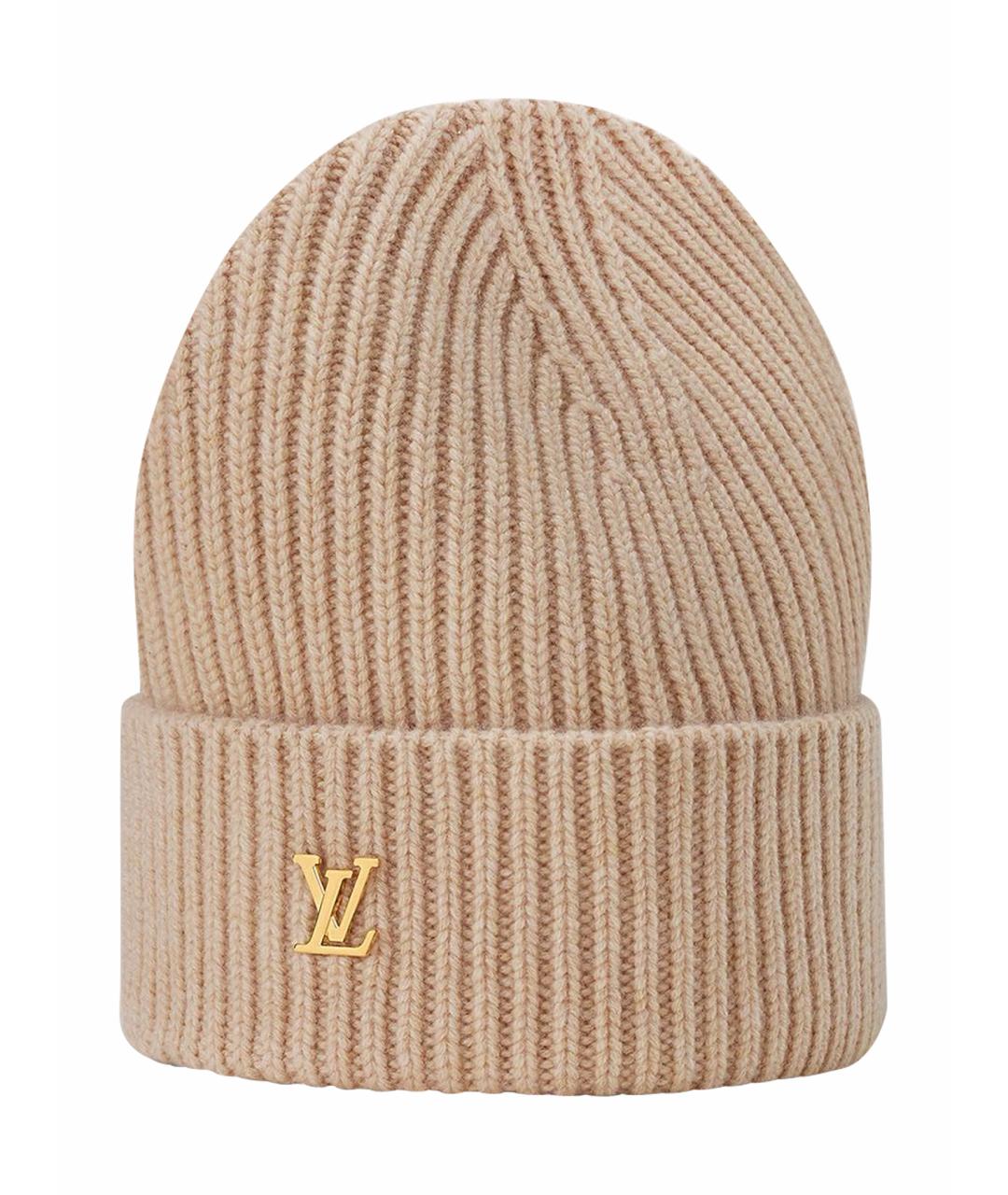 LOUIS VUITTON Бежевая шерстяная шапка, фото 1