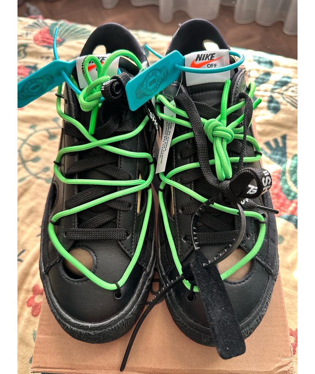 NIKE X OFF-WHITE Черные низкие кроссовки / кеды, фото 2