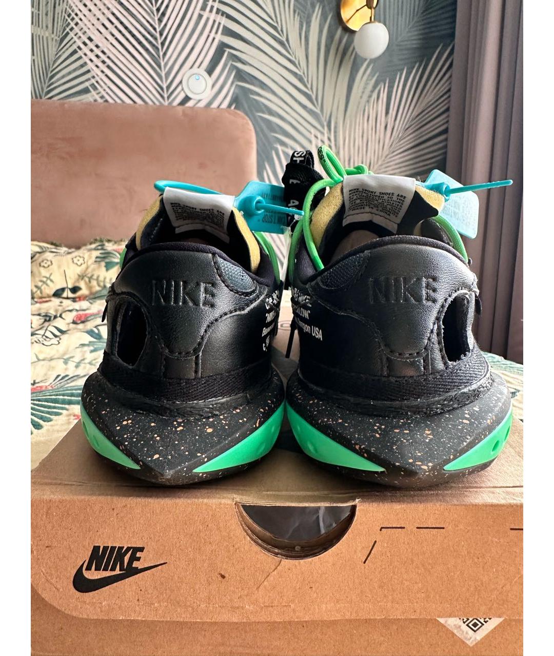 NIKE X OFF-WHITE Черные низкие кроссовки / кеды, фото 4