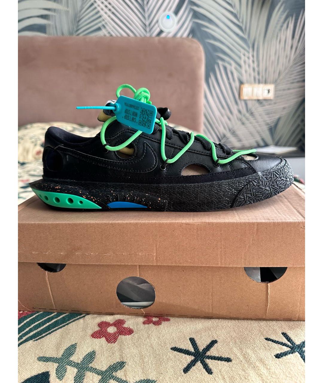 NIKE X OFF-WHITE Черные низкие кроссовки / кеды, фото 8
