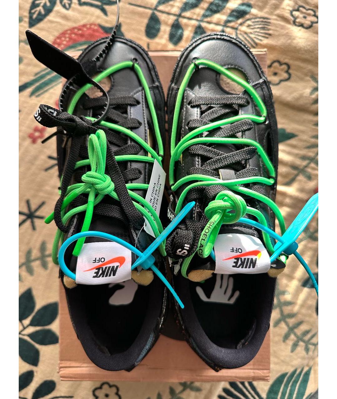 NIKE X OFF-WHITE Черные низкие кроссовки / кеды, фото 3