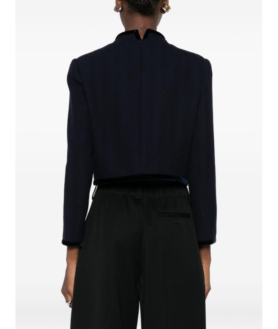 EMPORIO ARMANI Синий шерстяной жакет/пиджак, фото 3