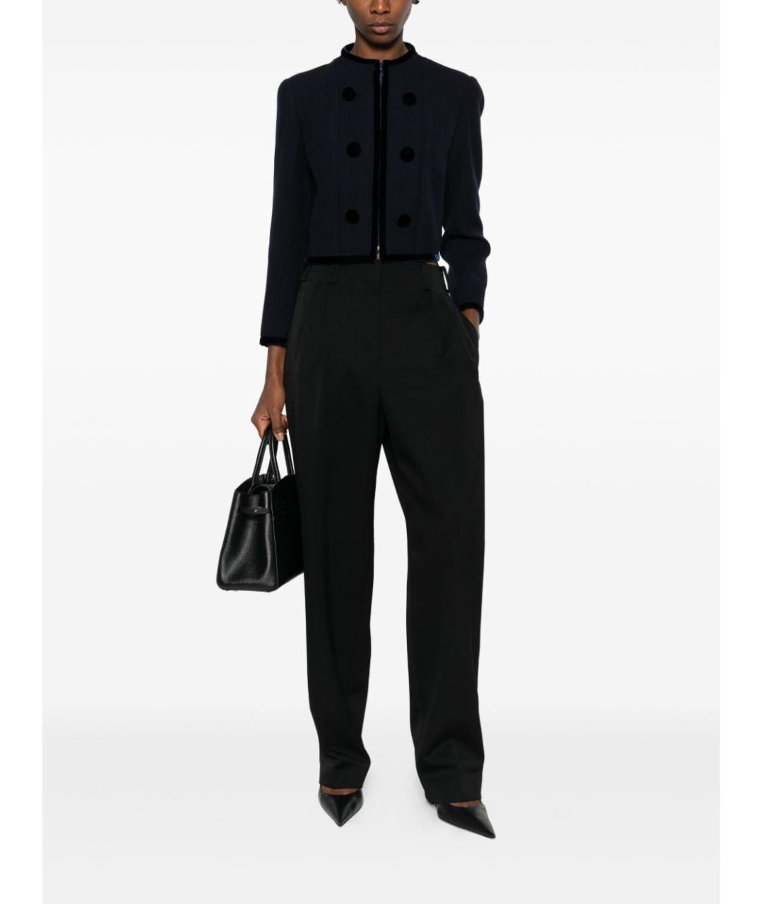 EMPORIO ARMANI Синий шерстяной жакет/пиджак, фото 2