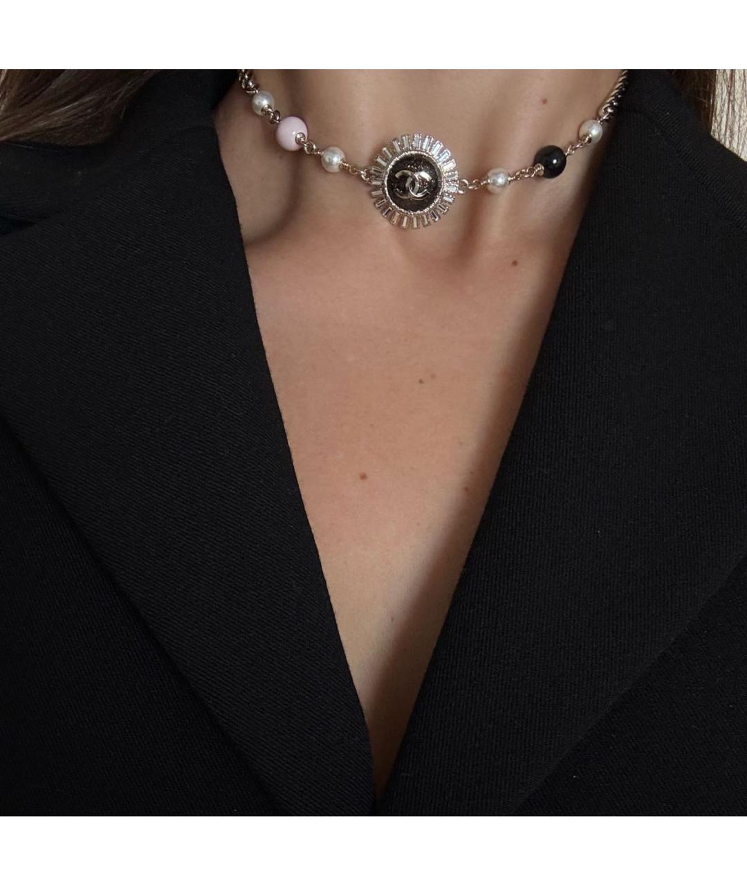 CHANEL Черный жемчужный чокер, фото 4