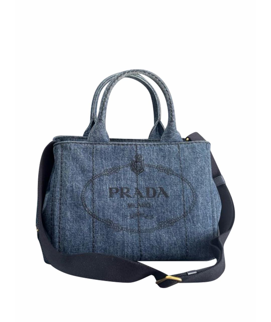 PRADA Темно-синяя деним сумка через плечо, фото 1