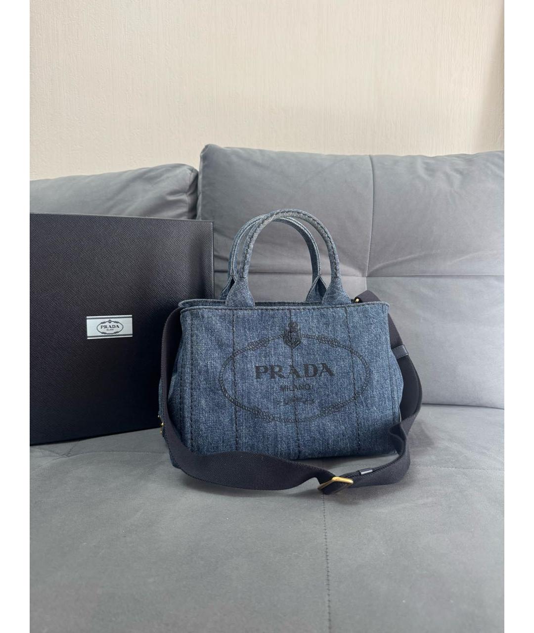 PRADA Темно-синяя деним сумка через плечо, фото 9