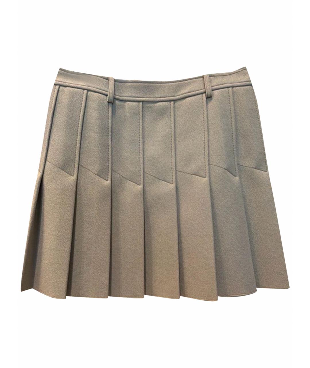DION LEE Хаки полиэстеровая юбка мини, фото 1