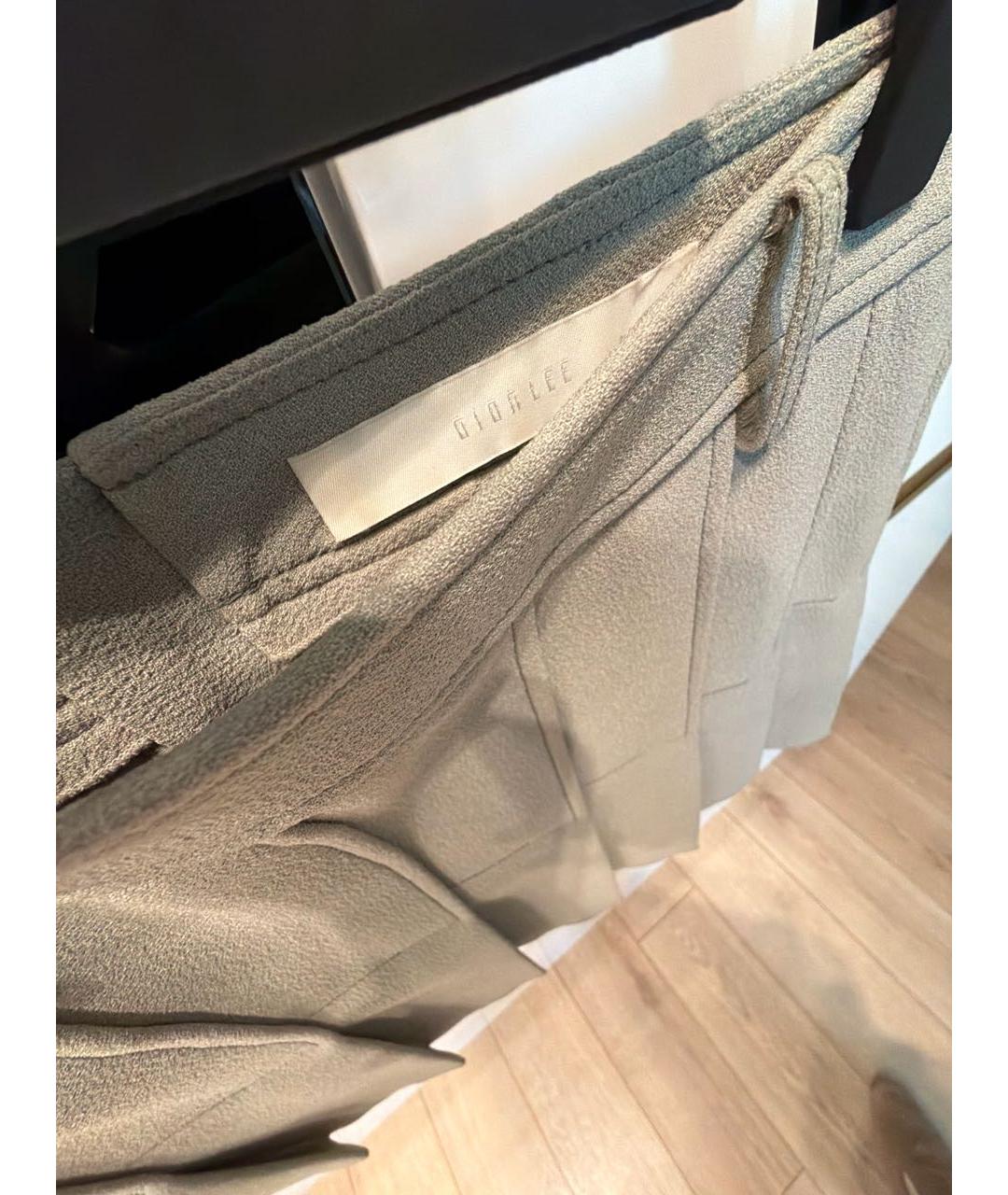 DION LEE Хаки полиэстеровая юбка мини, фото 3