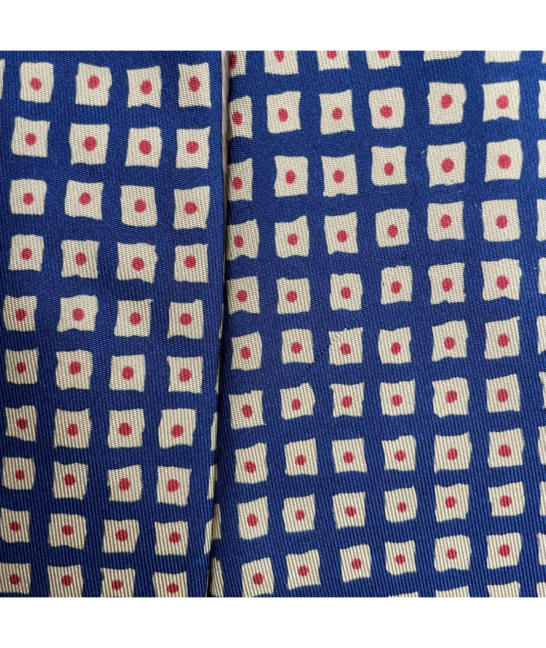 HERMES Синий шелковый галстук, фото 2