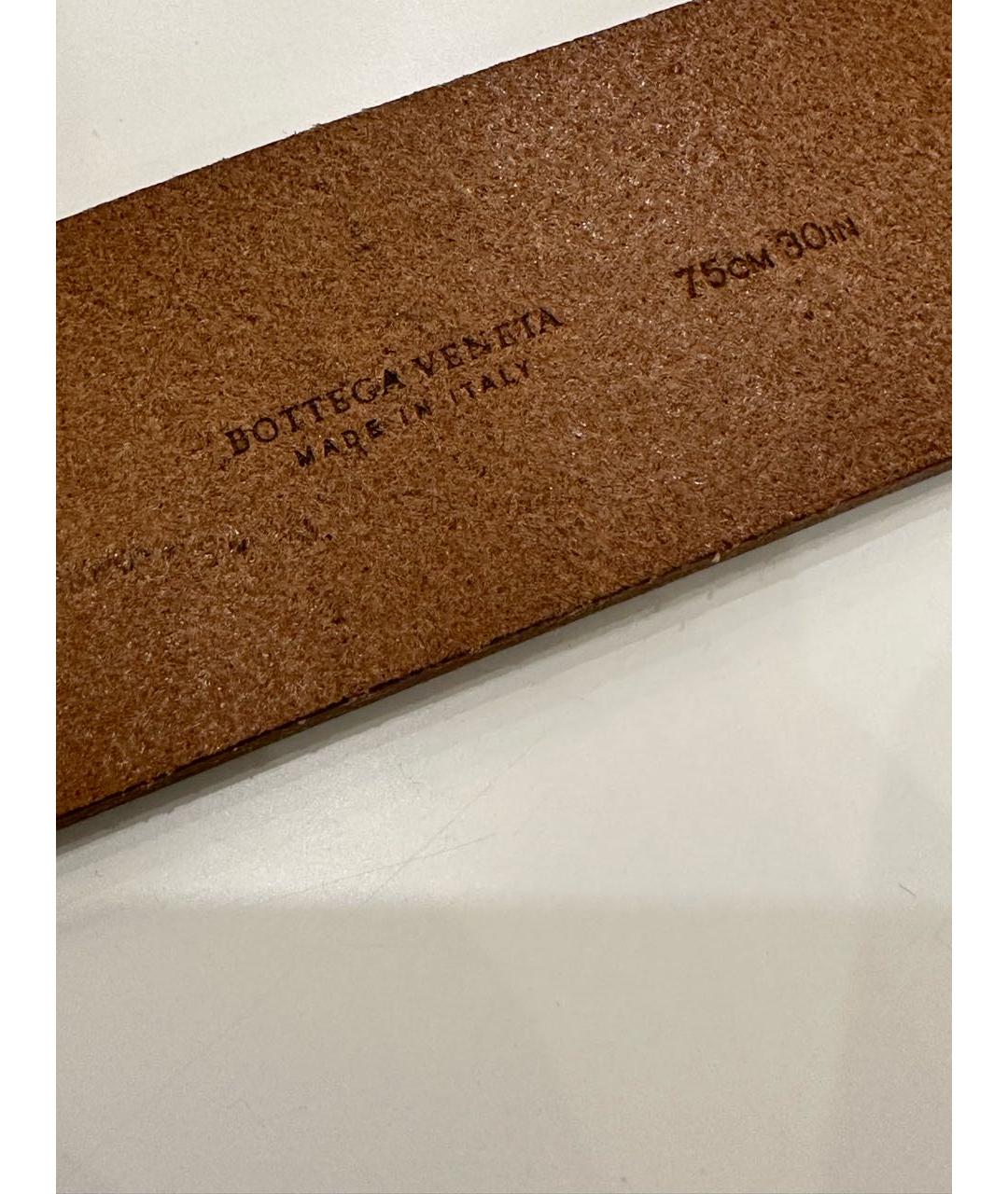 BOTTEGA VENETA Серый кожаный ремень, фото 3