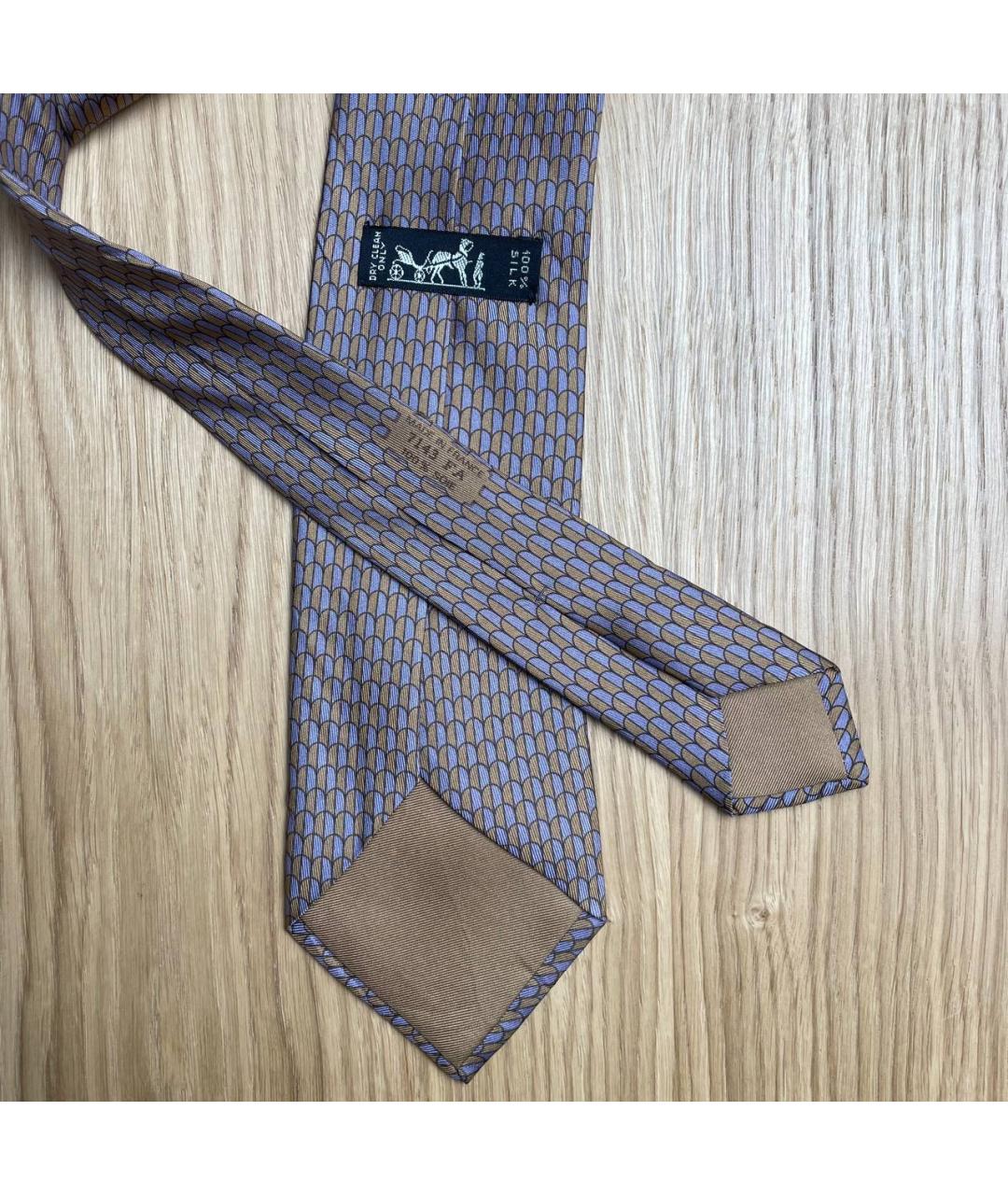 HERMES Мульти шелковый галстук, фото 4