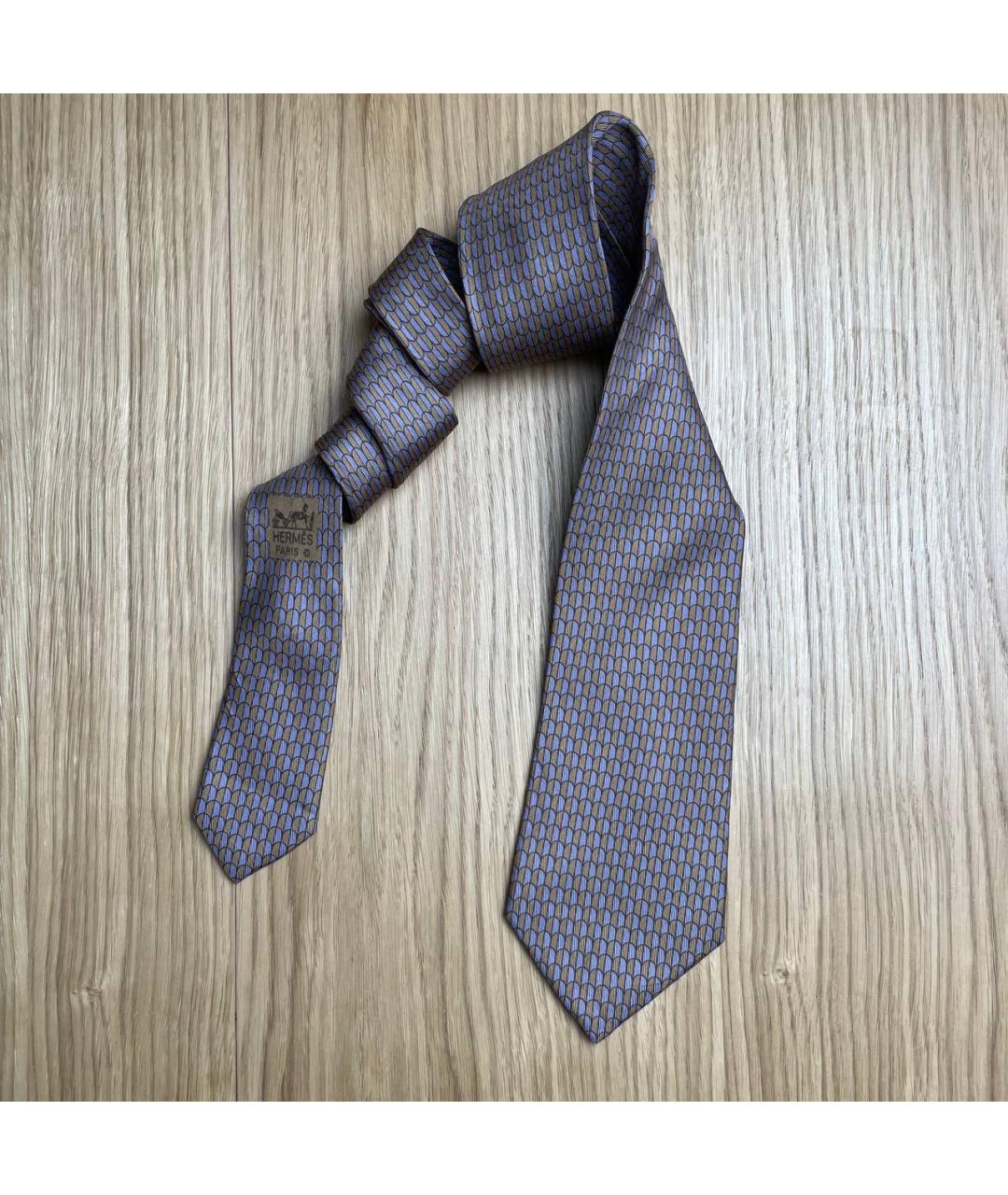 HERMES Мульти шелковый галстук, фото 3