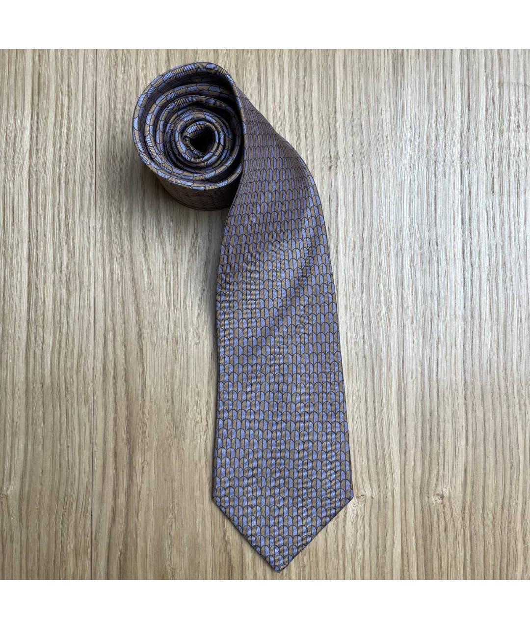 HERMES Мульти шелковый галстук, фото 5