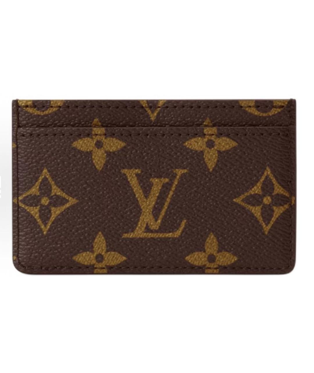 LOUIS VUITTON Коричневый кардхолдер, фото 3