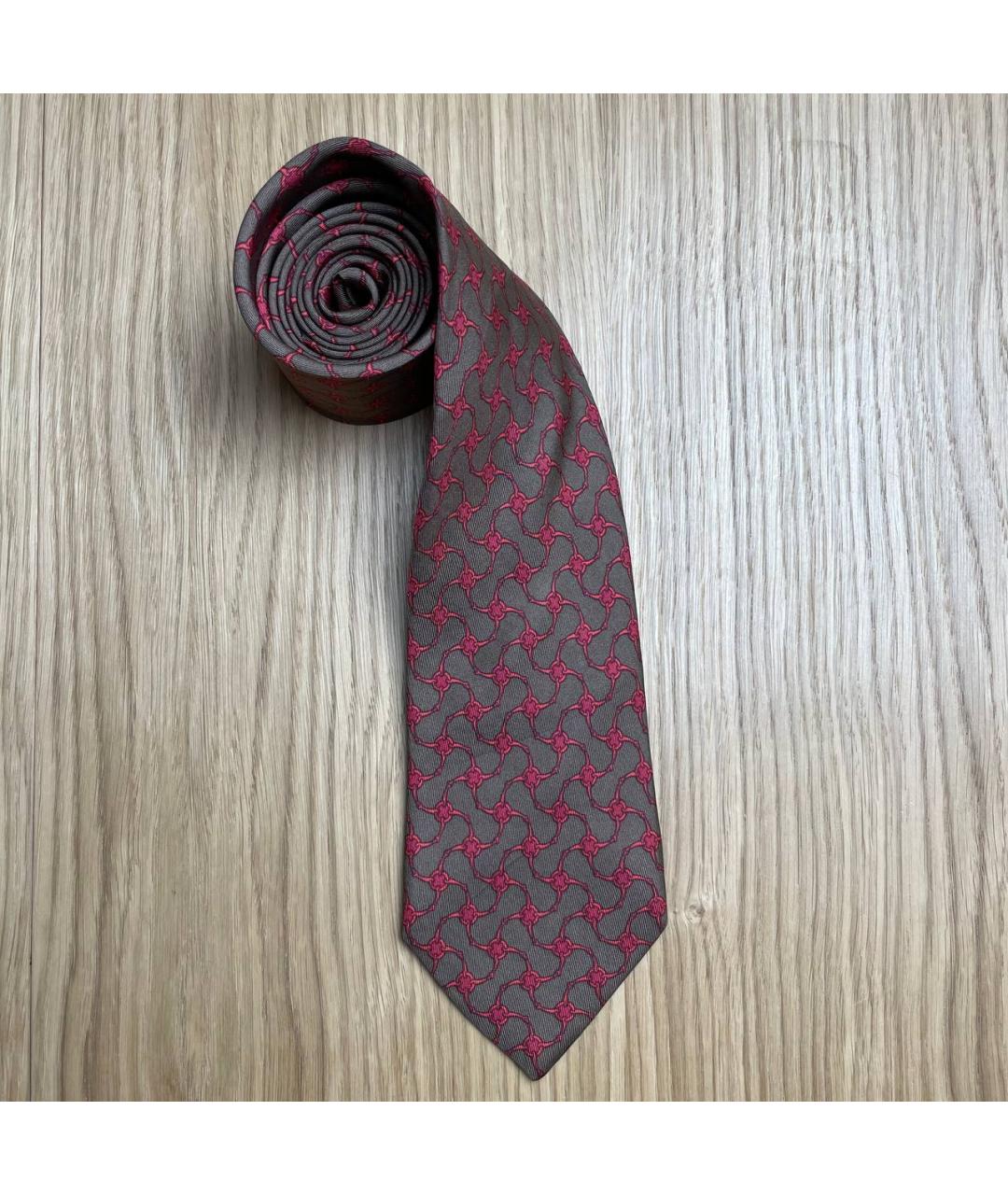 HERMES Зеленый шелковый галстук, фото 5