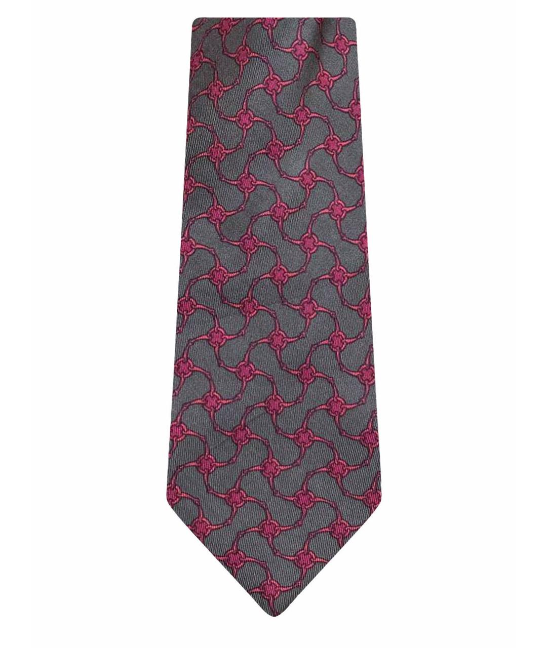 HERMES Зеленый шелковый галстук, фото 1